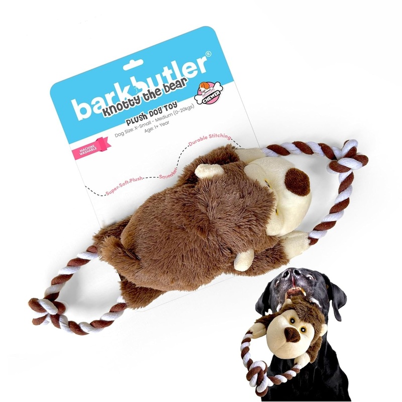 Barkbutler Knotty The Bear Dog Toy