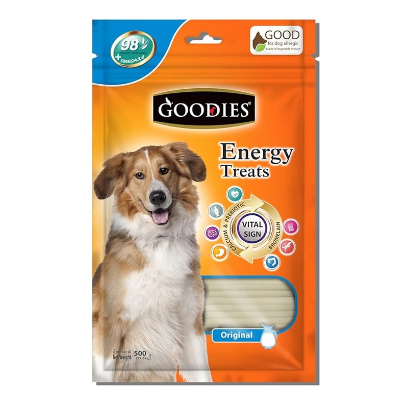 Goodies Energy Treats Orignal Calcium Milk Flavour Dog Dental Treat - 500 gm