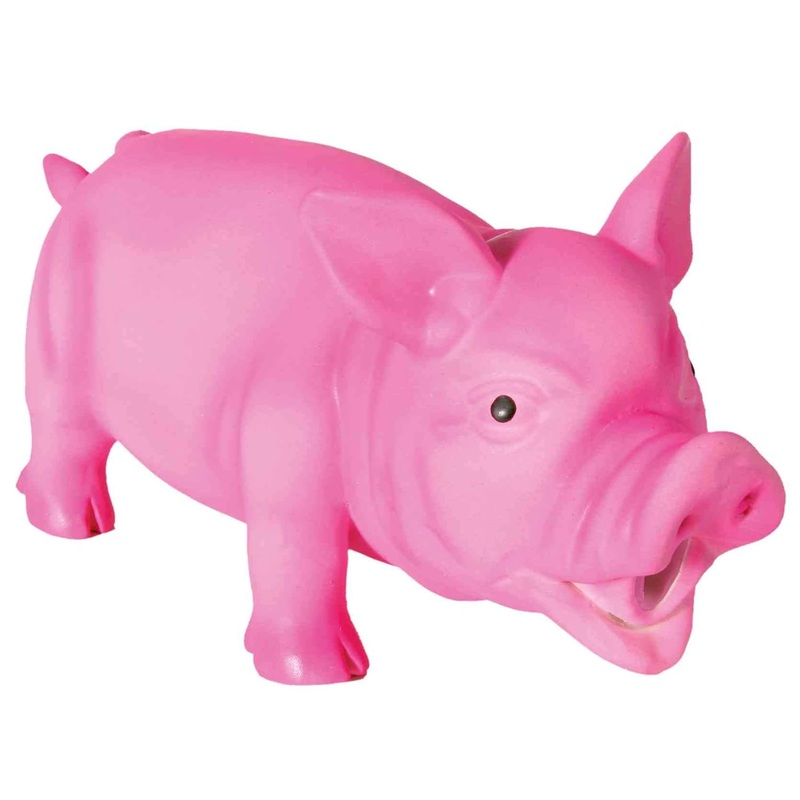 Trixie Pig, Animal Sound Latex Dog Toy 21 cm (Color May Vary)