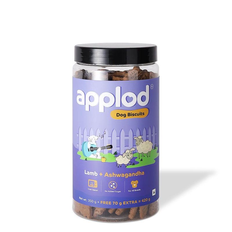 Applod Lamb Dog Biscuit With Ashwagandha 385 gm - Pack of 5