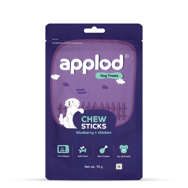 Applod Soft Blueberry & Chicken Chew Sticks - 70 gm