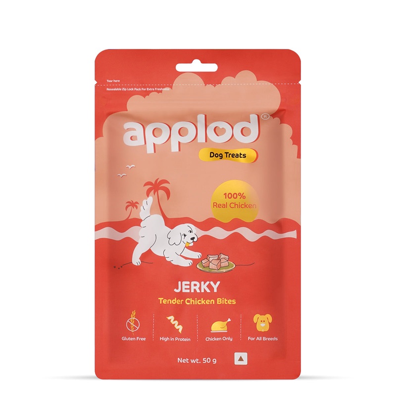 Applod Tender Chicken Jerky Bites Dog Treat 50 Gm