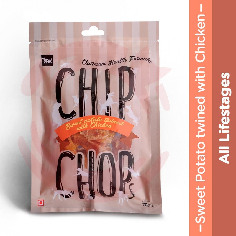 Chip Chops Dog Treats - Sweet Potato Chicken - 70g - Pack of 5