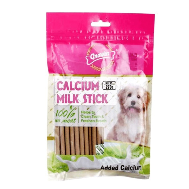 Gnawlers Dog Treats - Calcium Milk Sticks (270g) - Pack of 5