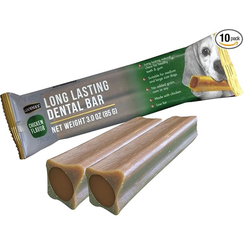 Goodies Long Lasting Dental Bar Chicken Flavor Dog Dental Treat - 85 gm - Pack of 5