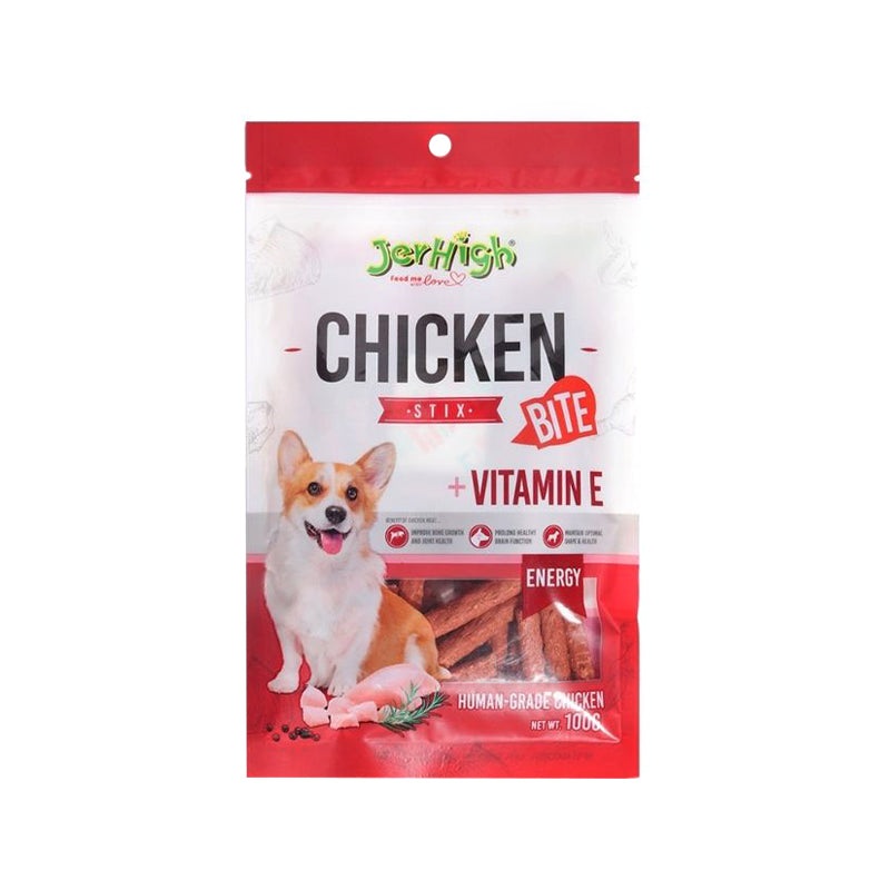 JerHigh Dog Training Treats - Chicken Stix Bites (100g) - Pack of 5