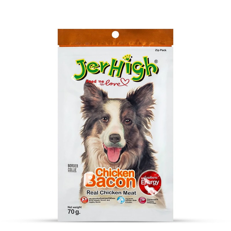 JerHigh Dog Treats - Bacon 70g - Pack of 5
