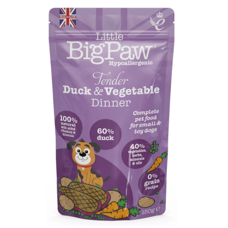 Little BigPaw Wet Dog Food - Tender Duck & Vegetable Dinner Pack of 12 (12 x 85 gms)