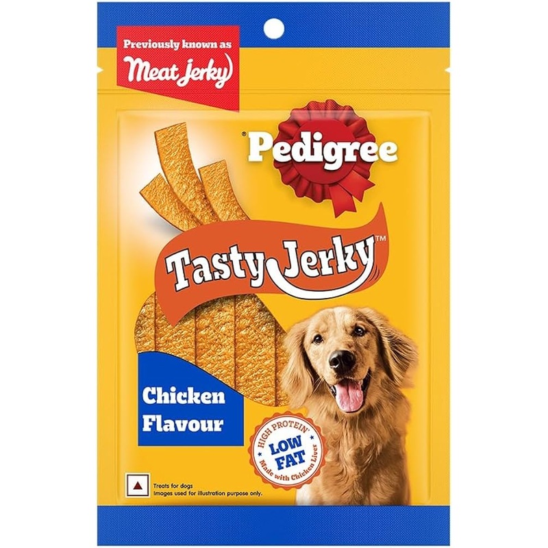 Pedigree Meat Jerky Adult Dog Treat , Chicken, 80g Pack