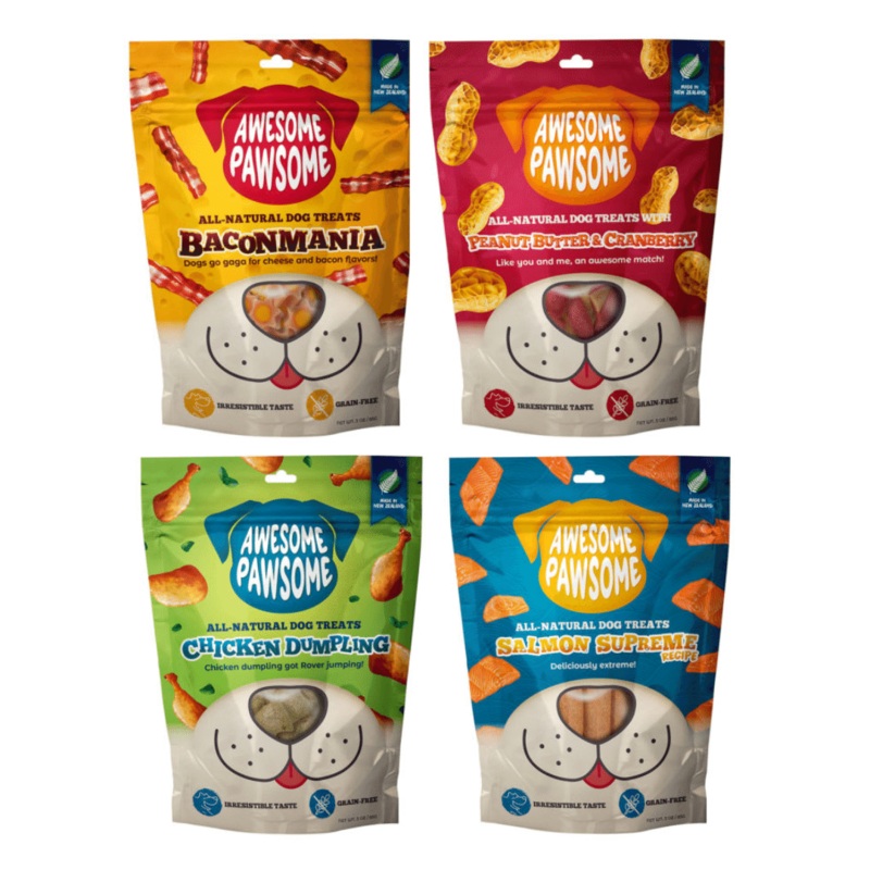 Awesome Pawsome Dog Treats - Trial Pack of 4