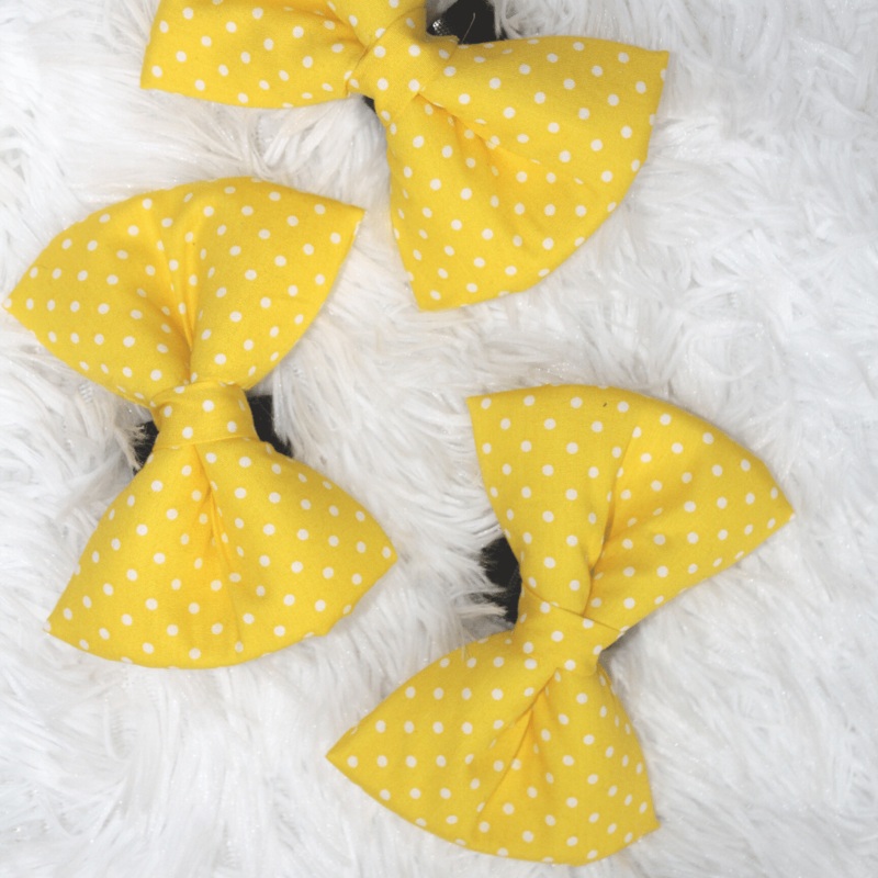 Woof & Wags Bow Tie - Yellow Polka ( Exclusive)
