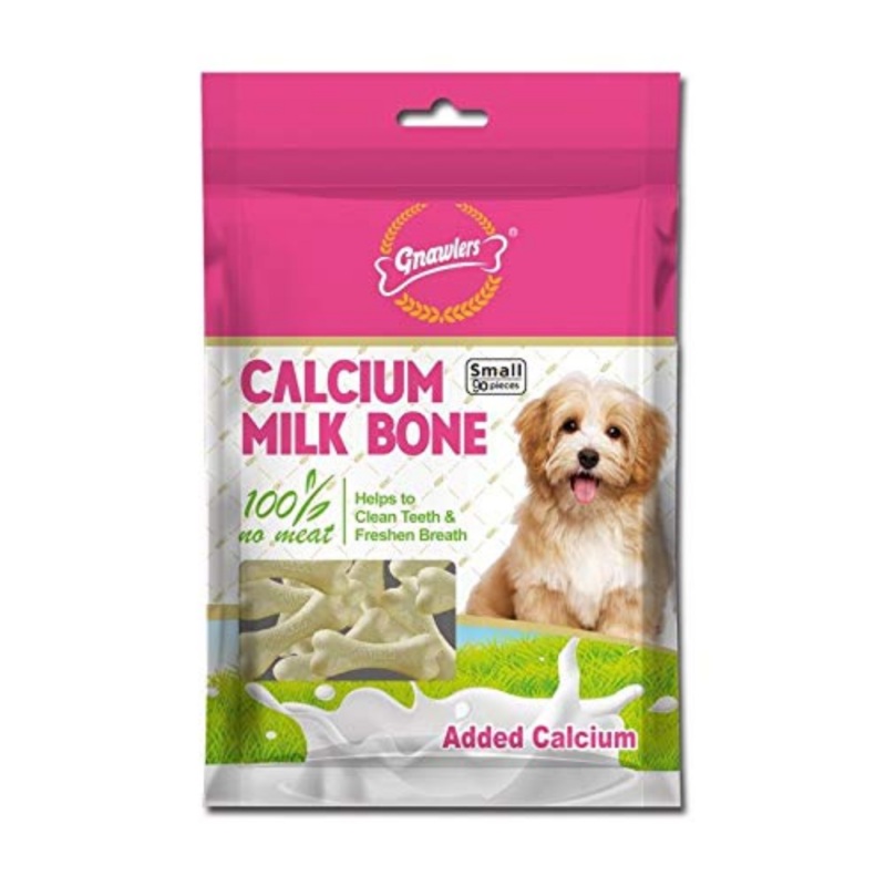 Gnawlers Dog Treats - Calcium Milk Bone (Small Bone Treats)