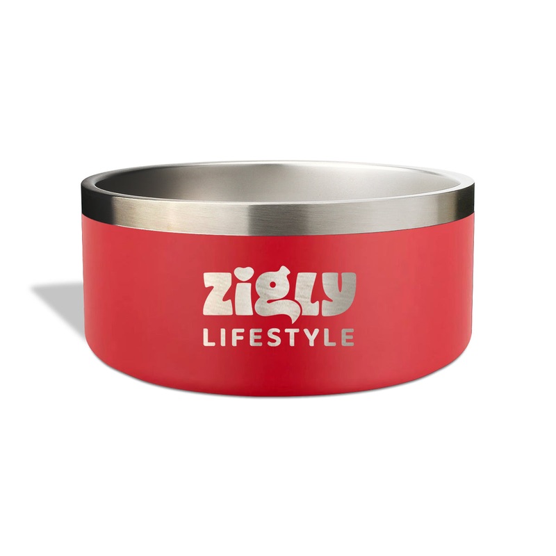 ZL Ultimate Double Walled Dog Bowl  Red