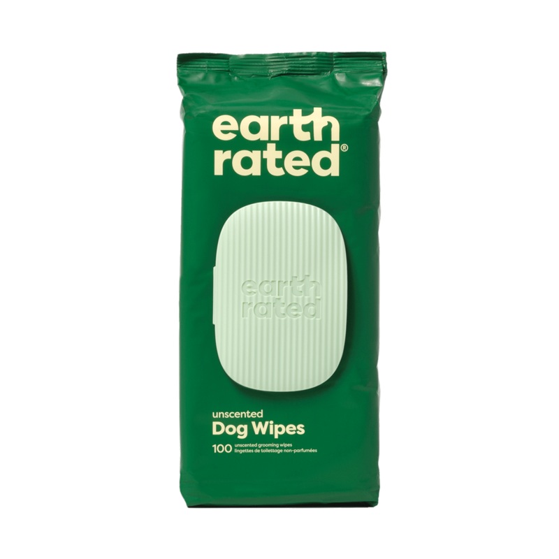 Earth Rated Unscented Plant-Based Grooming Wipes - 100ct