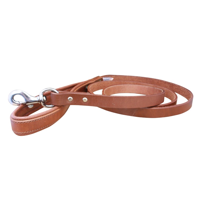 Angel Dallas Leather Dog Leash: Brown