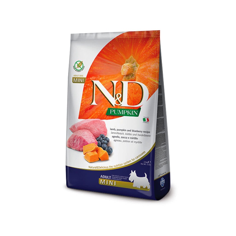 Farmina N&D Adult Mini: Lamb & Blueberry with Pumpkin 5.5lbs