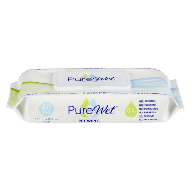 PureWet Biodegradable Wipes - 60 ct.