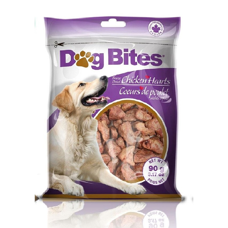 Dog Bites Freeze-Dried Chicken Hearts