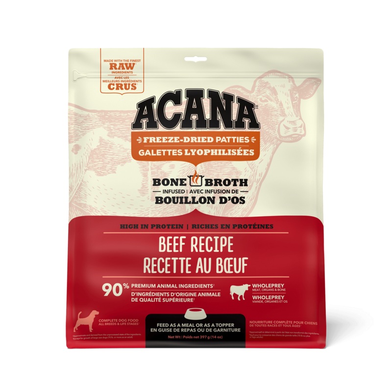 Acana Freeze-Dried Food Patties Ranch-Raised Beef Recipe