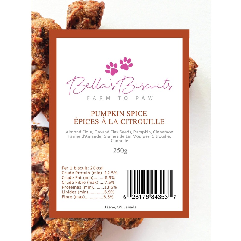 Bella's Biscuits Pumpkin Spice Dog Treats