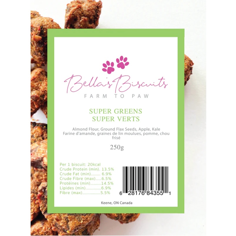 Bella's Biscuits Super Greens Dog Treats