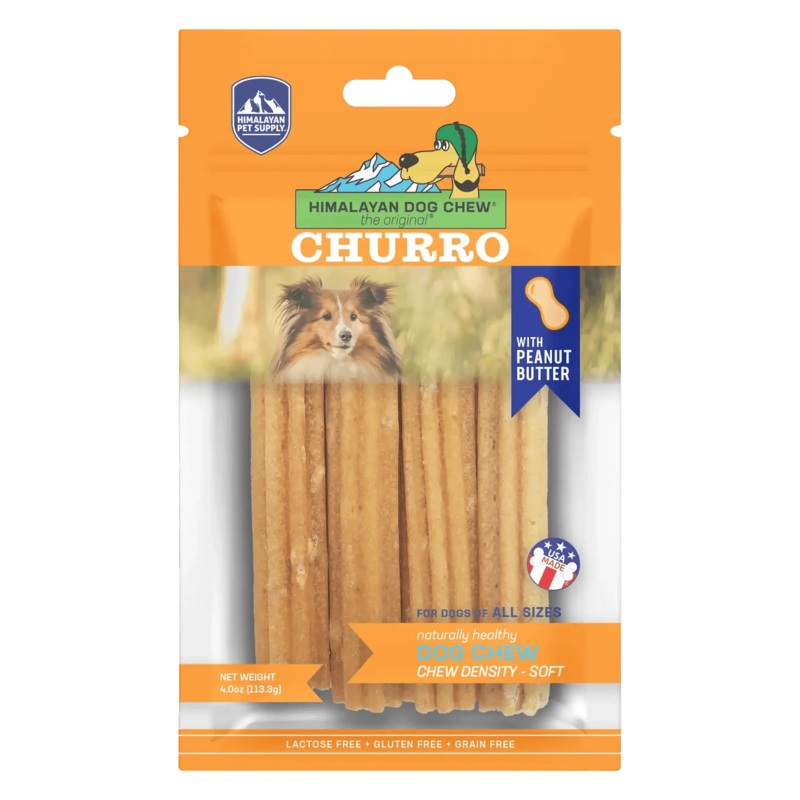 Himalayan Dog Chew Churro Peanut Butter Dog Treat