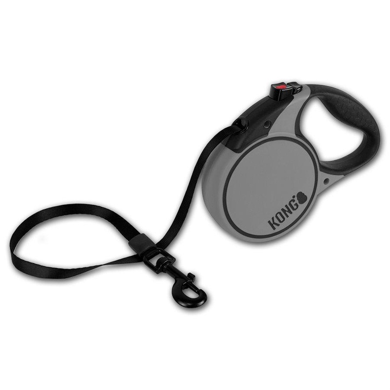 Kong Retractable Tape Leash Terrain Grey