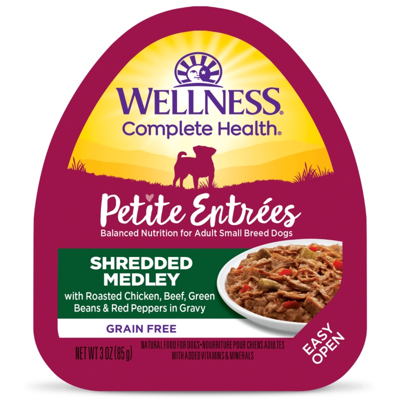 Wellness Petite Entres Shredded Chicken & Beef Wet Dog Food