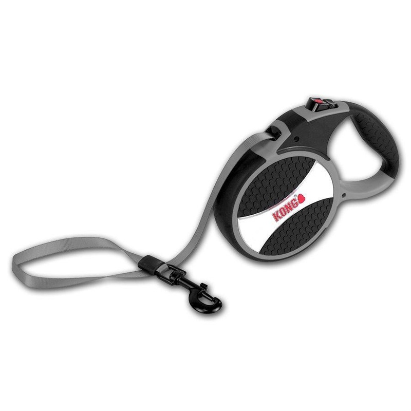 Kong Retractable Tape Leash Explore Grey