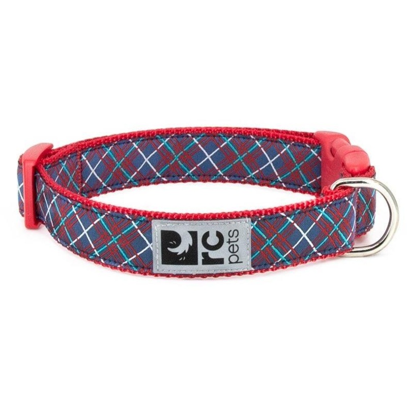 RC Adjustable Dog Collar Navy Tartan
