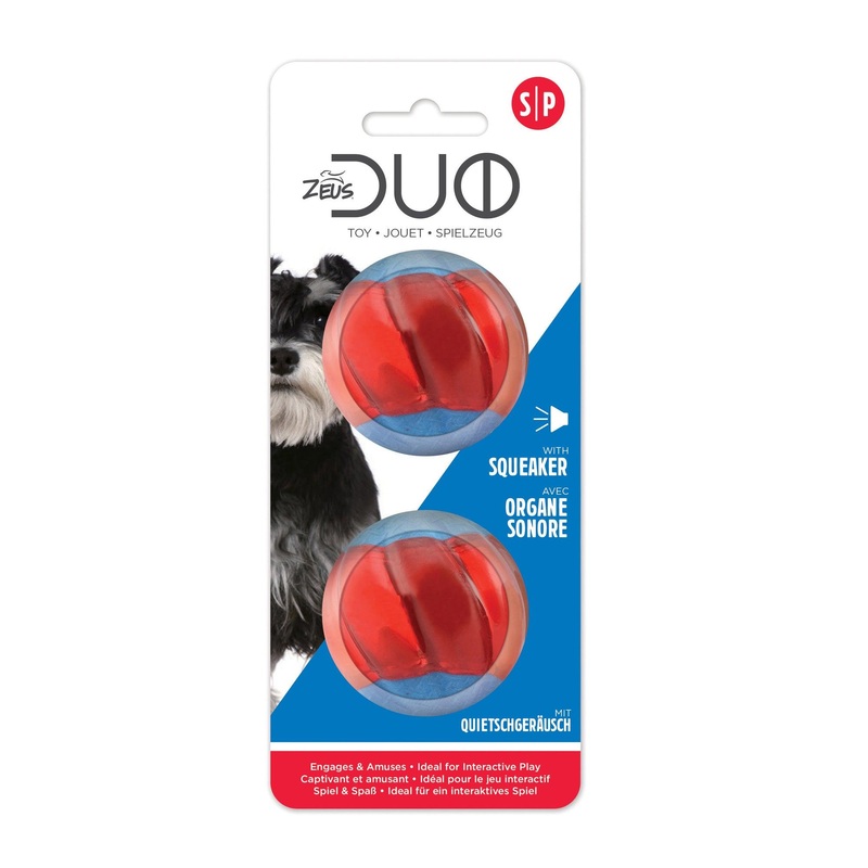 Zeus Duo Dog Toy Ball With Squeaker
