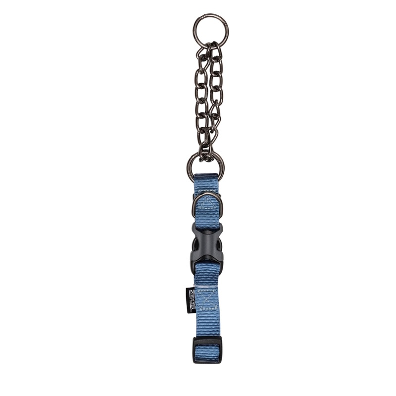 Zeus Martingale Dog Collar Denim Blue
