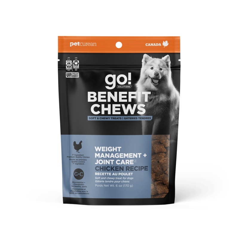 Go! Benefit Chews Weight Management + Joint Care Soft and Chewy Treats Chicken Recipe For Dogs