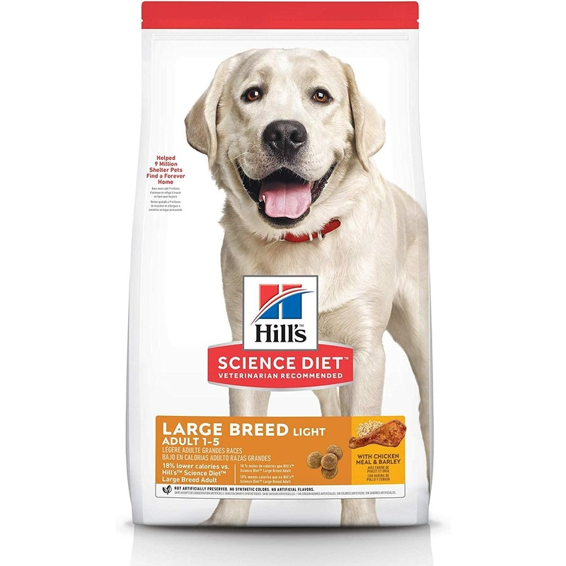 Hill's Science Diet Dry Dog Food, Adult, Large Breed, Light, Chicken Meal & Barley Recipe for Healthy Weight & Weight Management