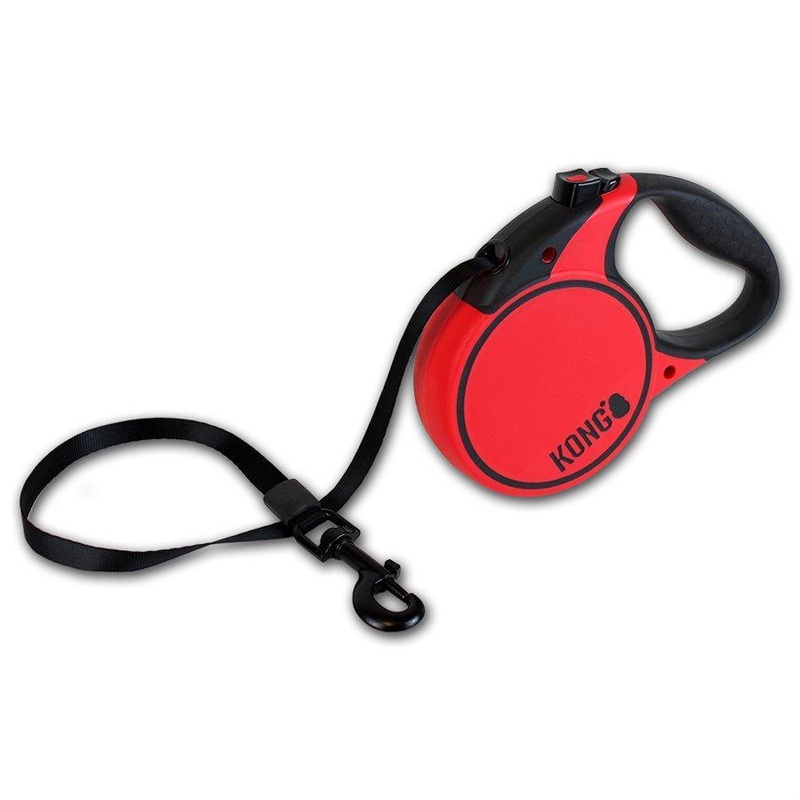 Kong Retractable Tape Leash Terrain Red