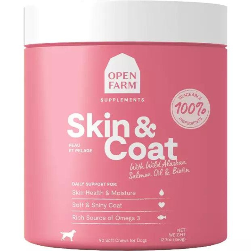 Open Farm Dog Supplement Skin & Coat Chews