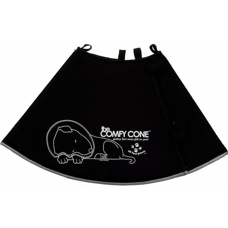 Comfy Cone E-Collar for Dogs & Cats, Black