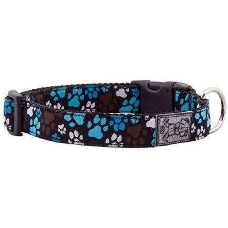 RC Adjustable Dog Collar Pattern Chocolate Paws