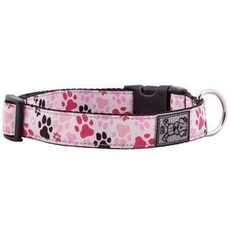 RC Adjustable Dog Collar Pattern Pink Paws