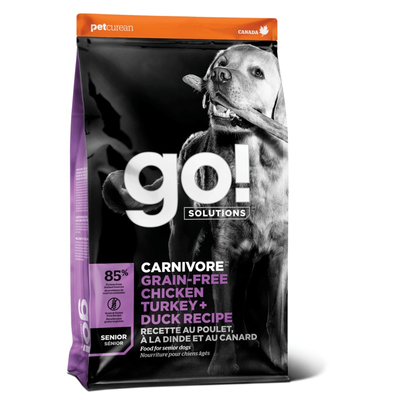 Go! Carnivore Grain-Free Chicken, Turkey + Duck Adult Senior Recipe for dogs