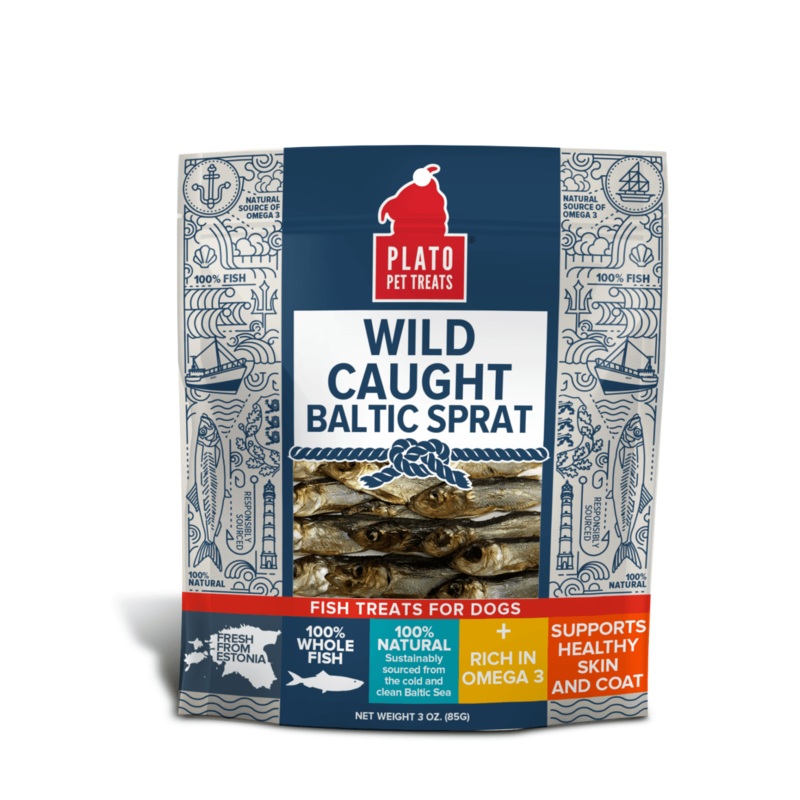 Plato Pet Treats Wild Caught Baltic Sprat Fish Dog Treats