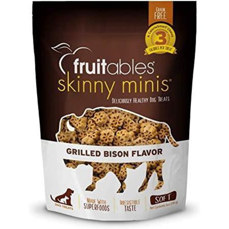 Fruitables Skinny Minis Dog Treats Grilled Bison