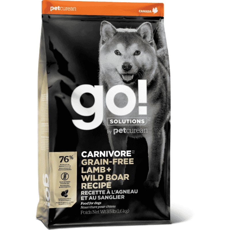 Go! Grain-Free Lamb + Wild Boar recipe for dogs