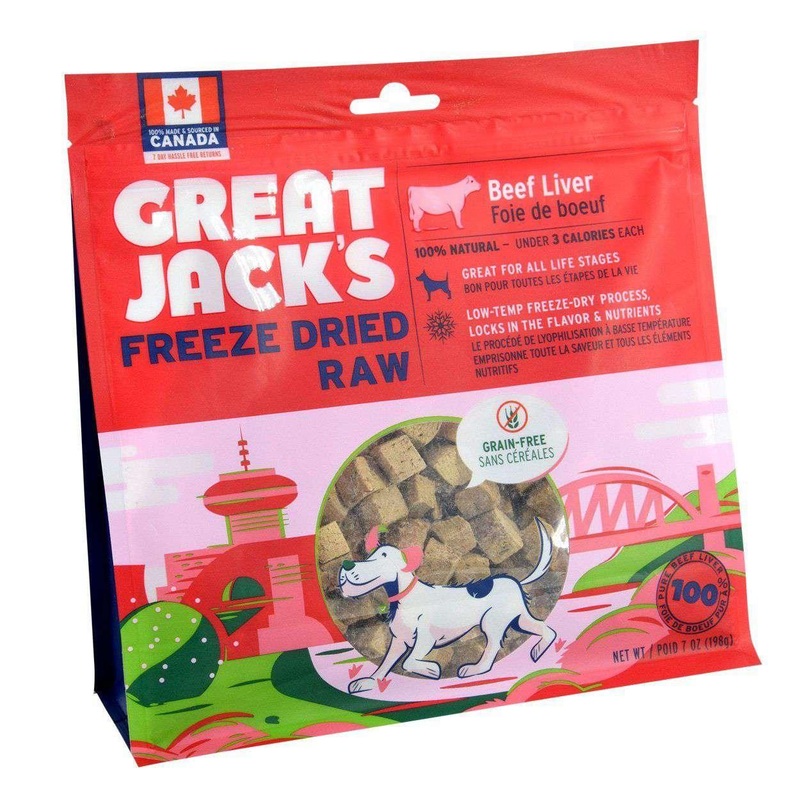 Great Jacks Freeze Dried Dog Treats Beef Liver