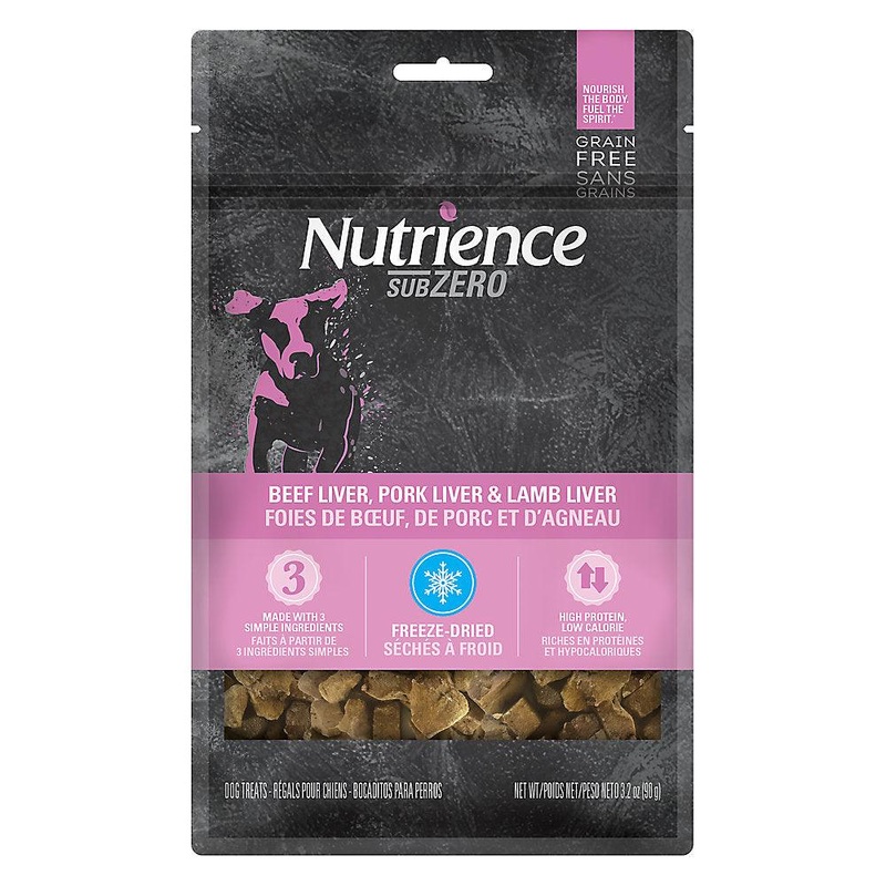 Nutrience Grain Free Subzero Beef Liver, Pork Liver, and Lamb Freeze Dried Treats