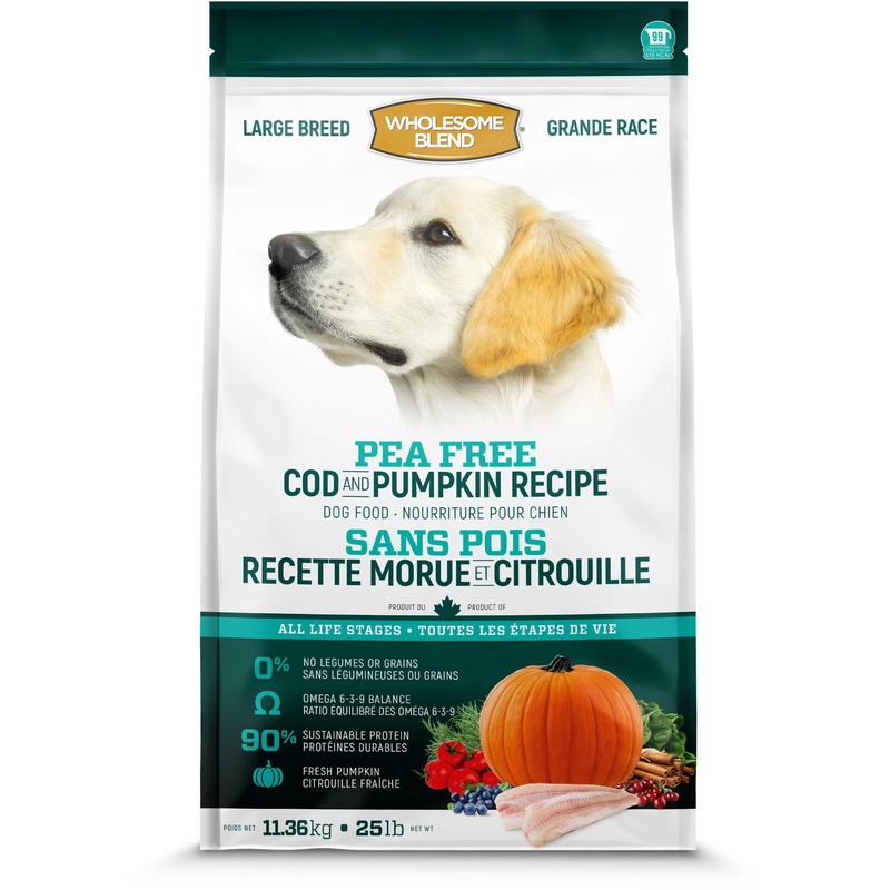 Wholesome Blend All Life Stages Pea Free Cod & Pumpkin Large Breed Dog Food