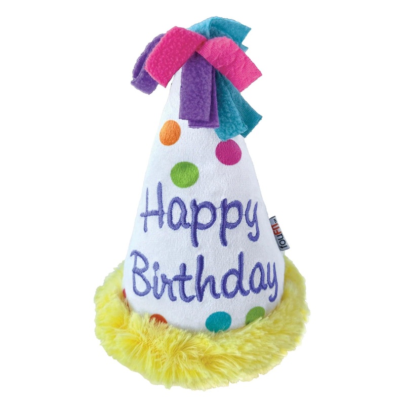 Foufou Dog Plush Birthday Hat Dog Toy