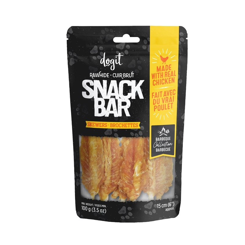 Dogit Snack Bar Dog Treats Chicken & Beefhide Skewers