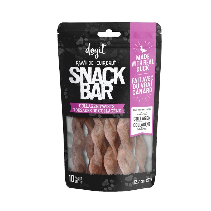 Dogit Snack Bar Dog Treats Duck Collagen Twisted Sticks