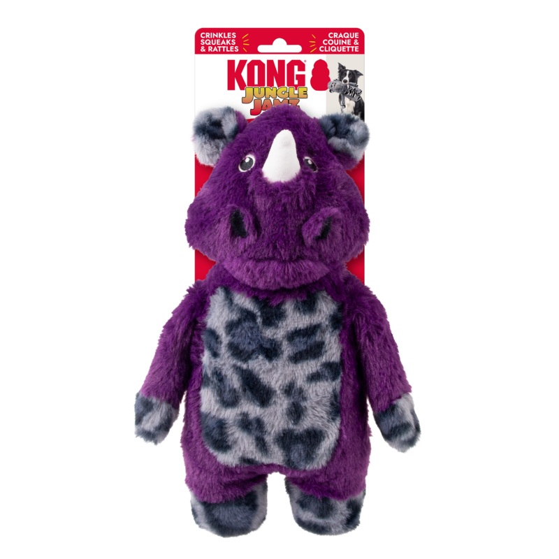 Kong Jungle Jamz Rhino Dog Toy